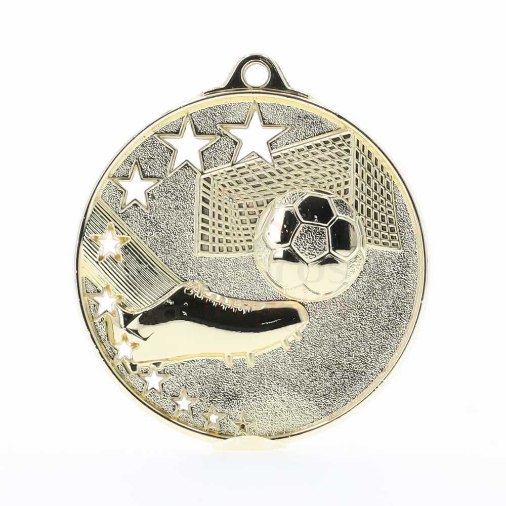 Star Soccer Medal 52mm Gold