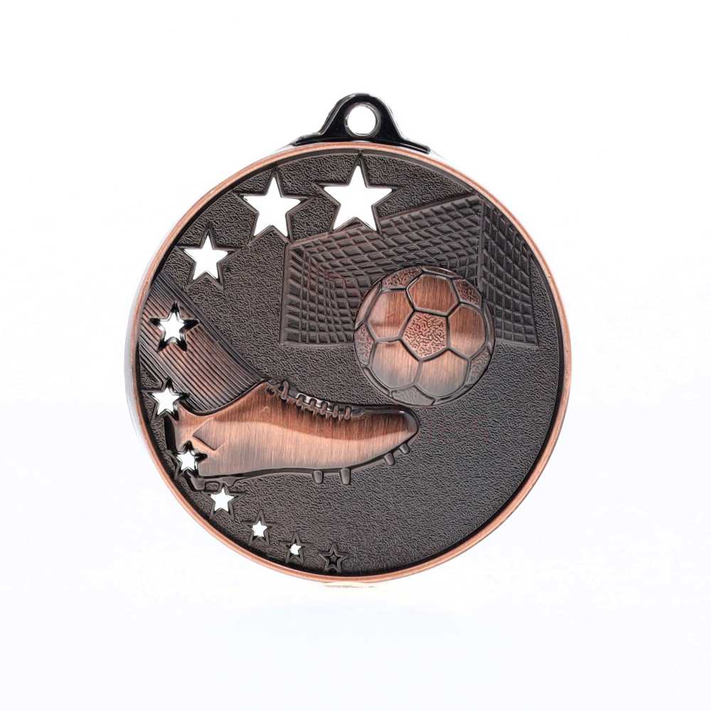 Star Soccer Medal 52mm Bronze
