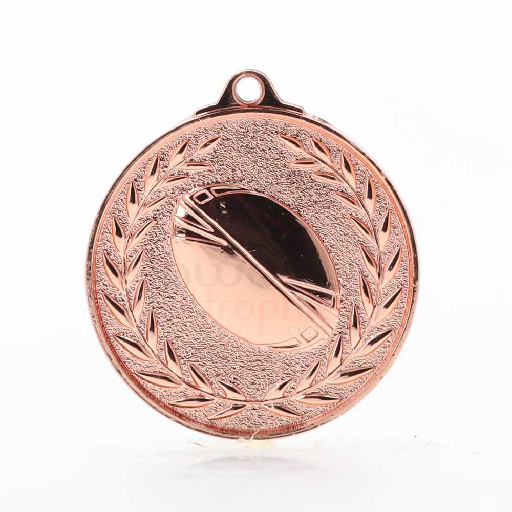Wreath Rugby Medal 50mm Bronze