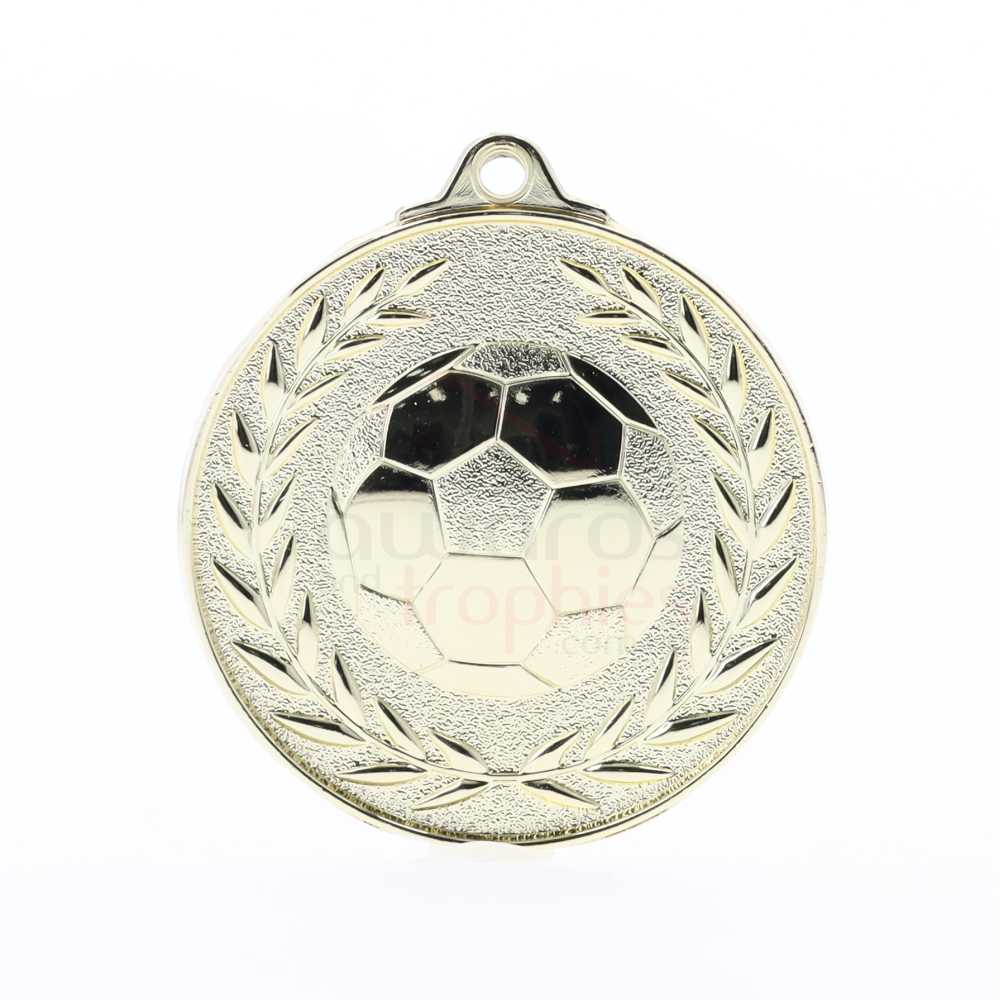 Wreath Soccer Medal 50mm Gold