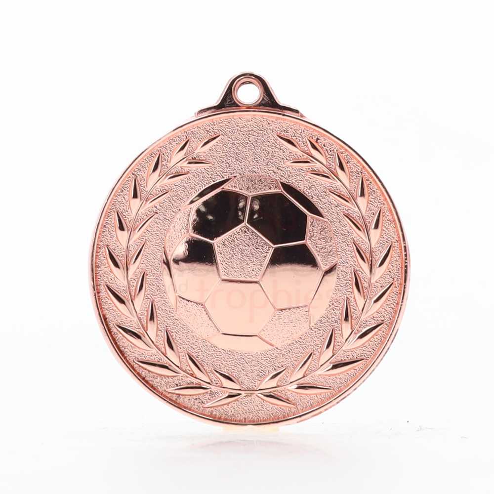 Wreath Soccer Medal 50mm Bronze