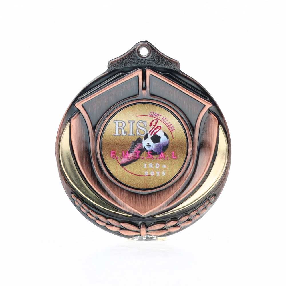 Two Tone Personalised Medal 50mm Bronze