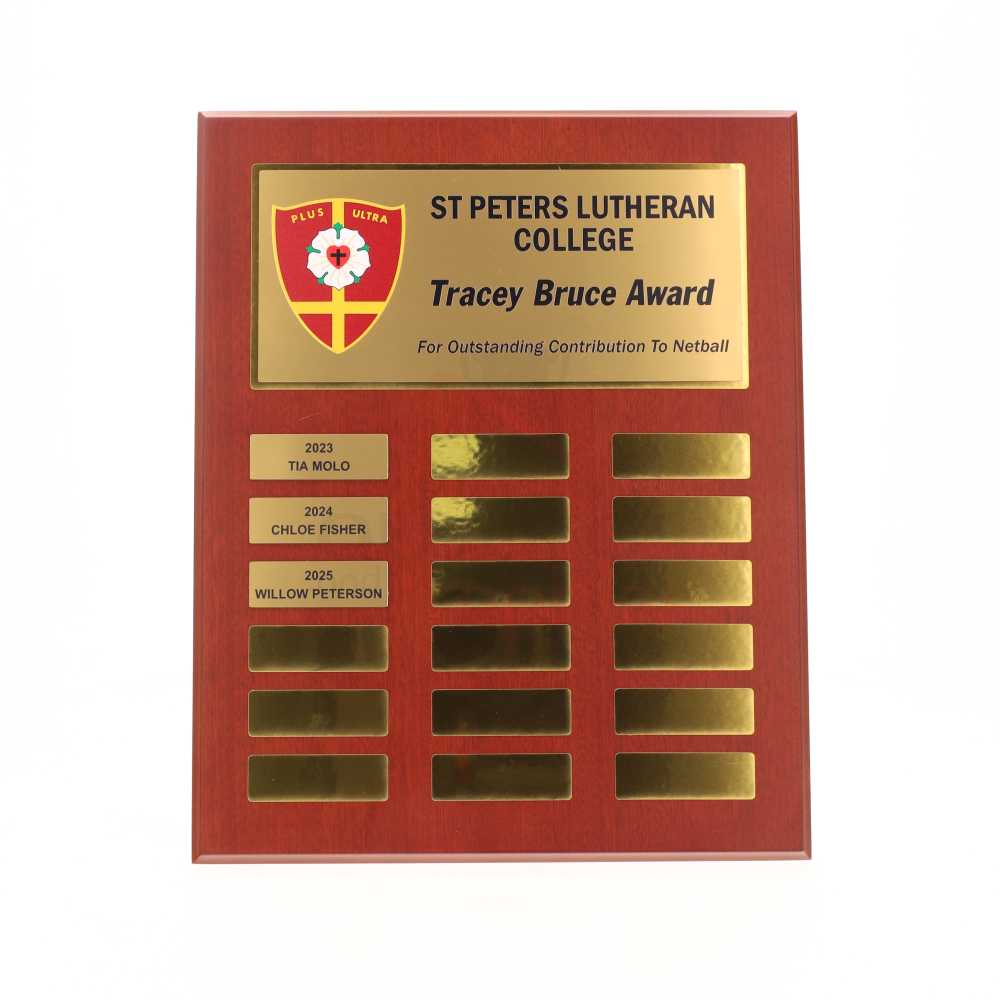 Assembly Plaque Banner Gold 325mm