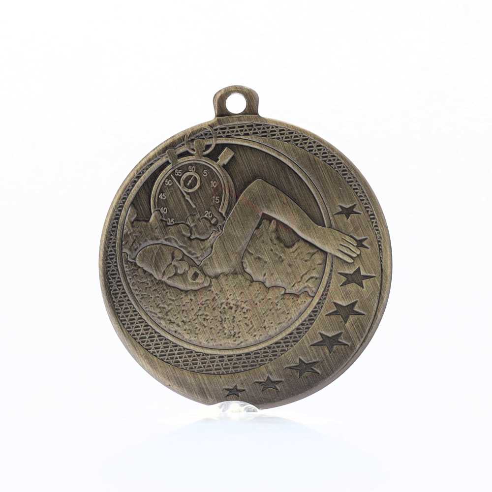 Swimming Wayfare Medal Gold 50mm