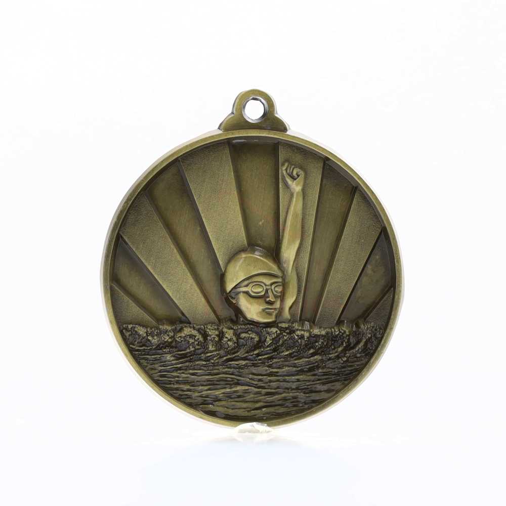 Sunrise Swimming Medal 50mm Gold