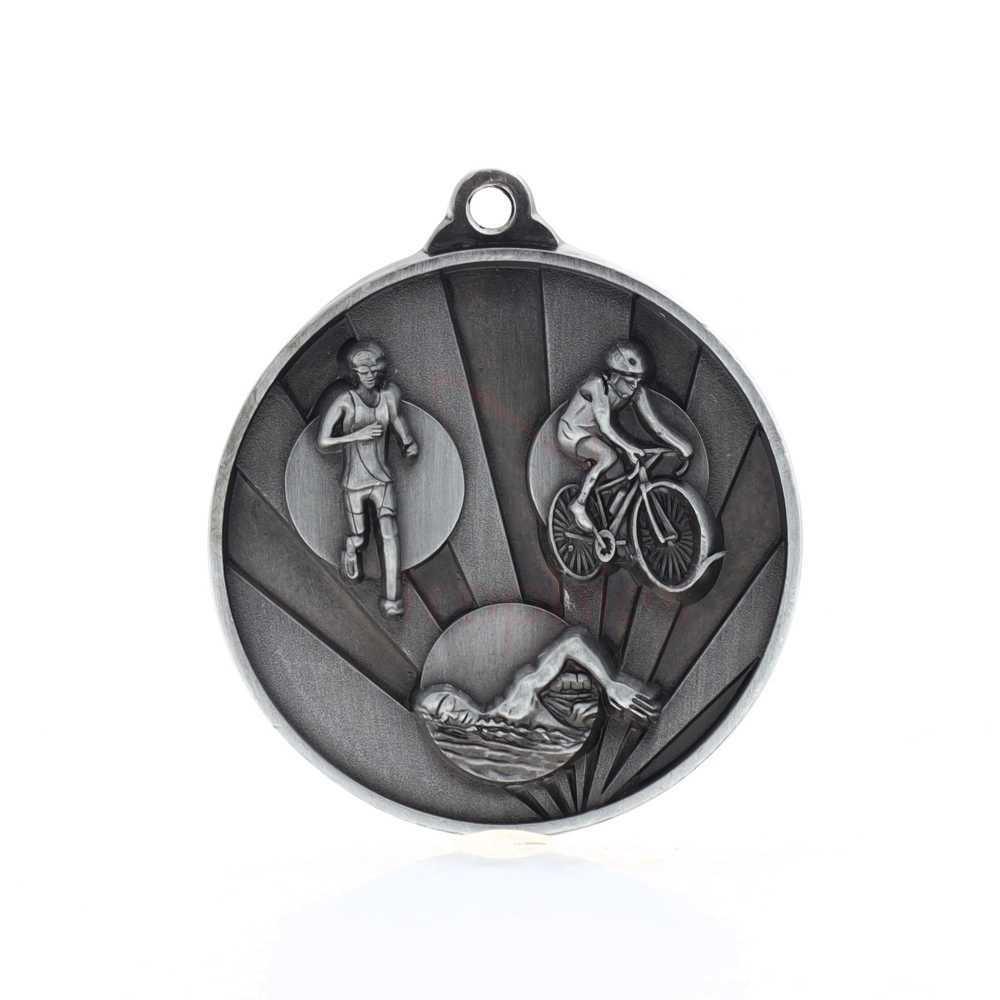 Sunrise Triathlon Medal 50mm Silver