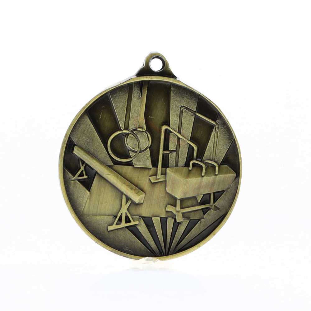 Sunrise Gymnastics Medal 50mm Gold