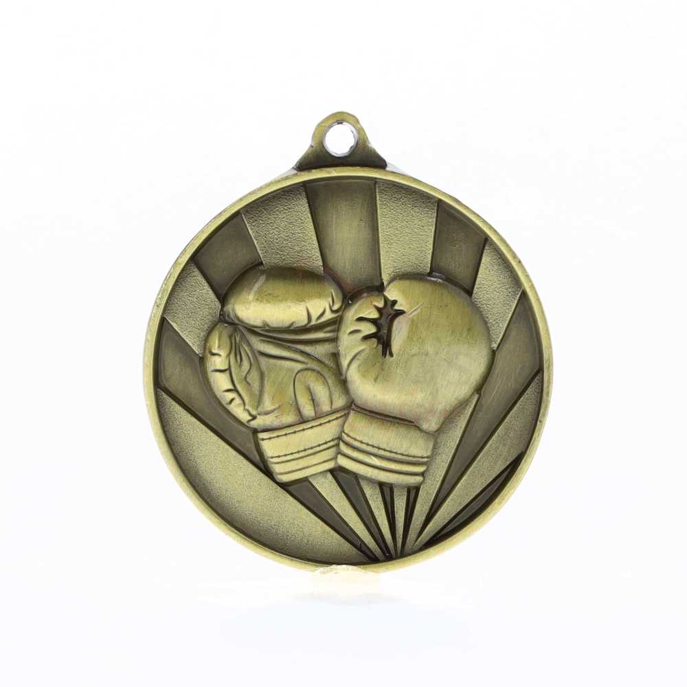 Sunrise Boxing Medal 50mm Gold