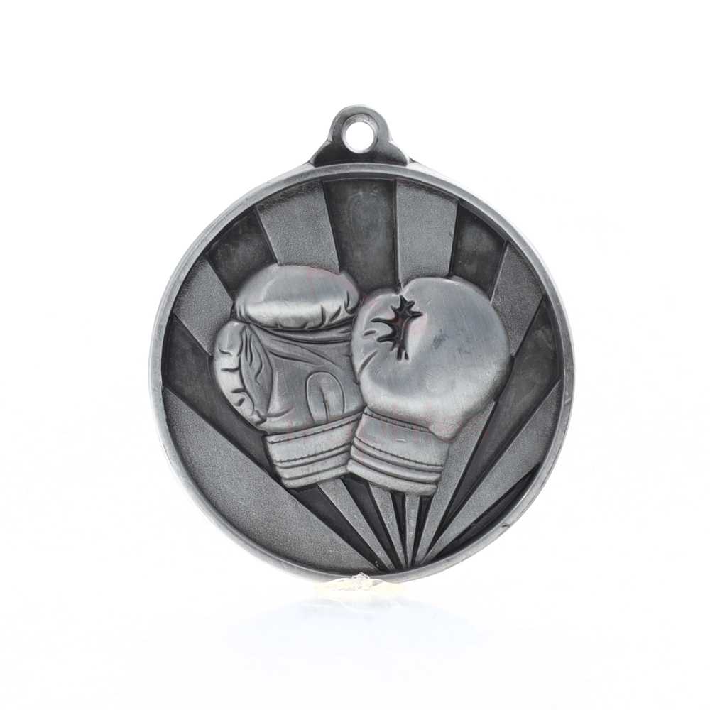 Sunrise Boxing Medal 50mm Silver