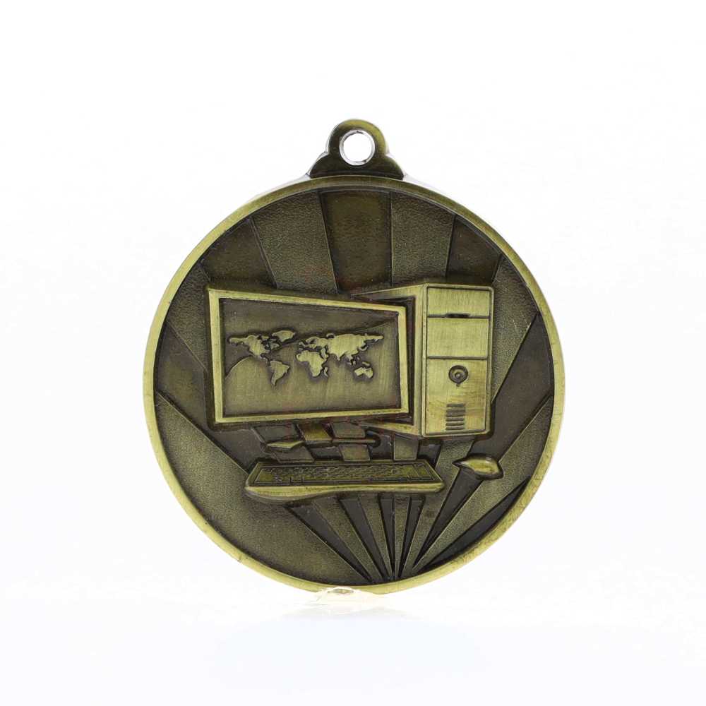 Sunrise Computer Medal 50mm Gold