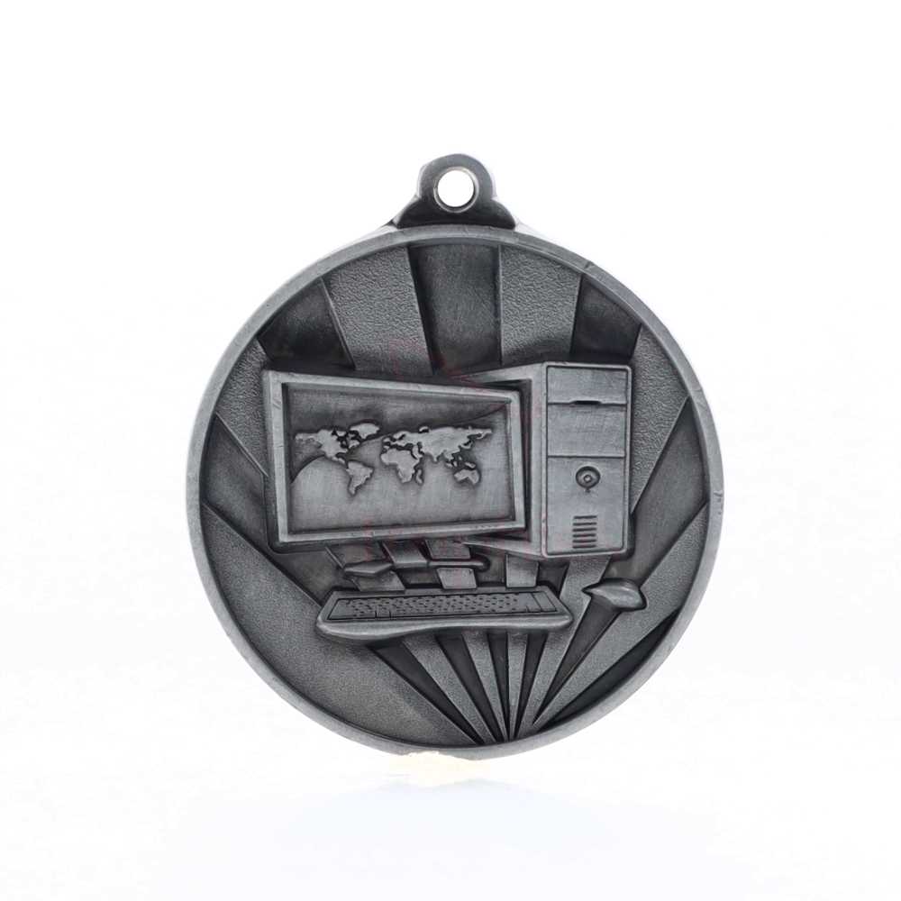 Sunrise Computer Medal 50mm Silver