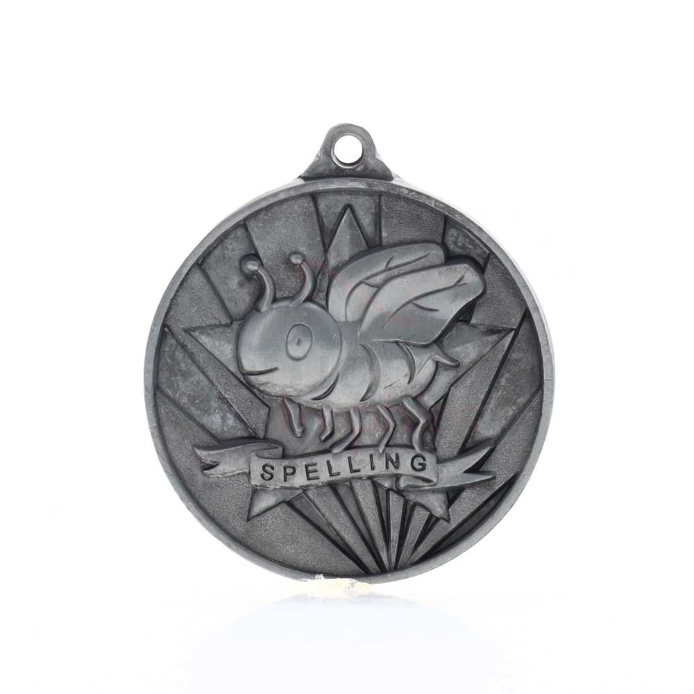 Sunrise Spelling Medal 50mm Silver