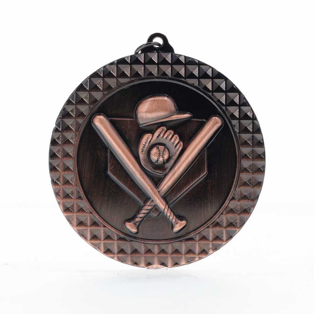 Baseball Facet Medal Bronze 70mm
