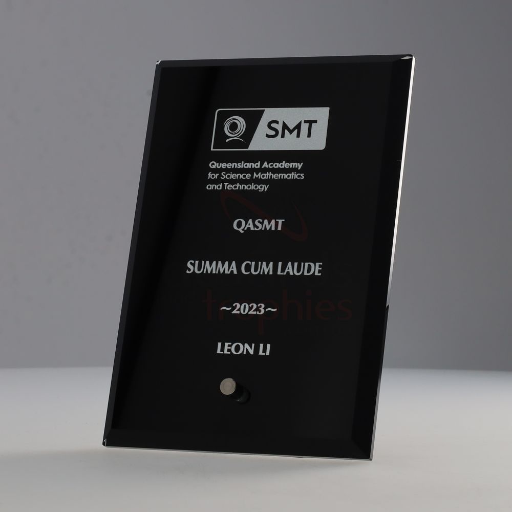 Black Glass Rectangle 150mm