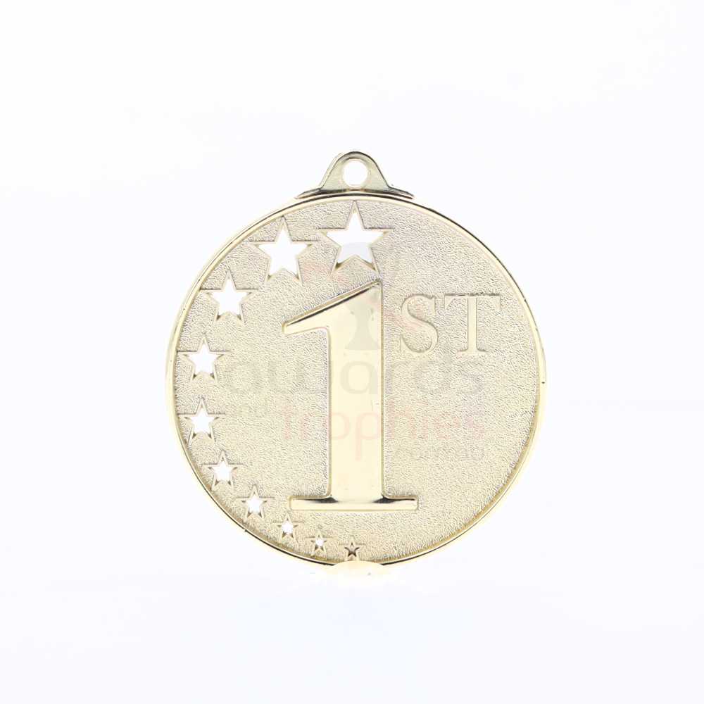 Star Medal First Place Gold 50mm