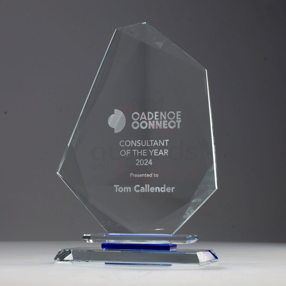 Aquamarine Glass Sail 175mm