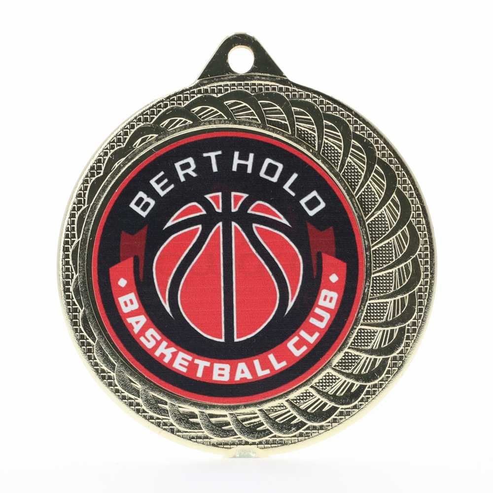 Filigree Personalised Medal 70mm - Gold