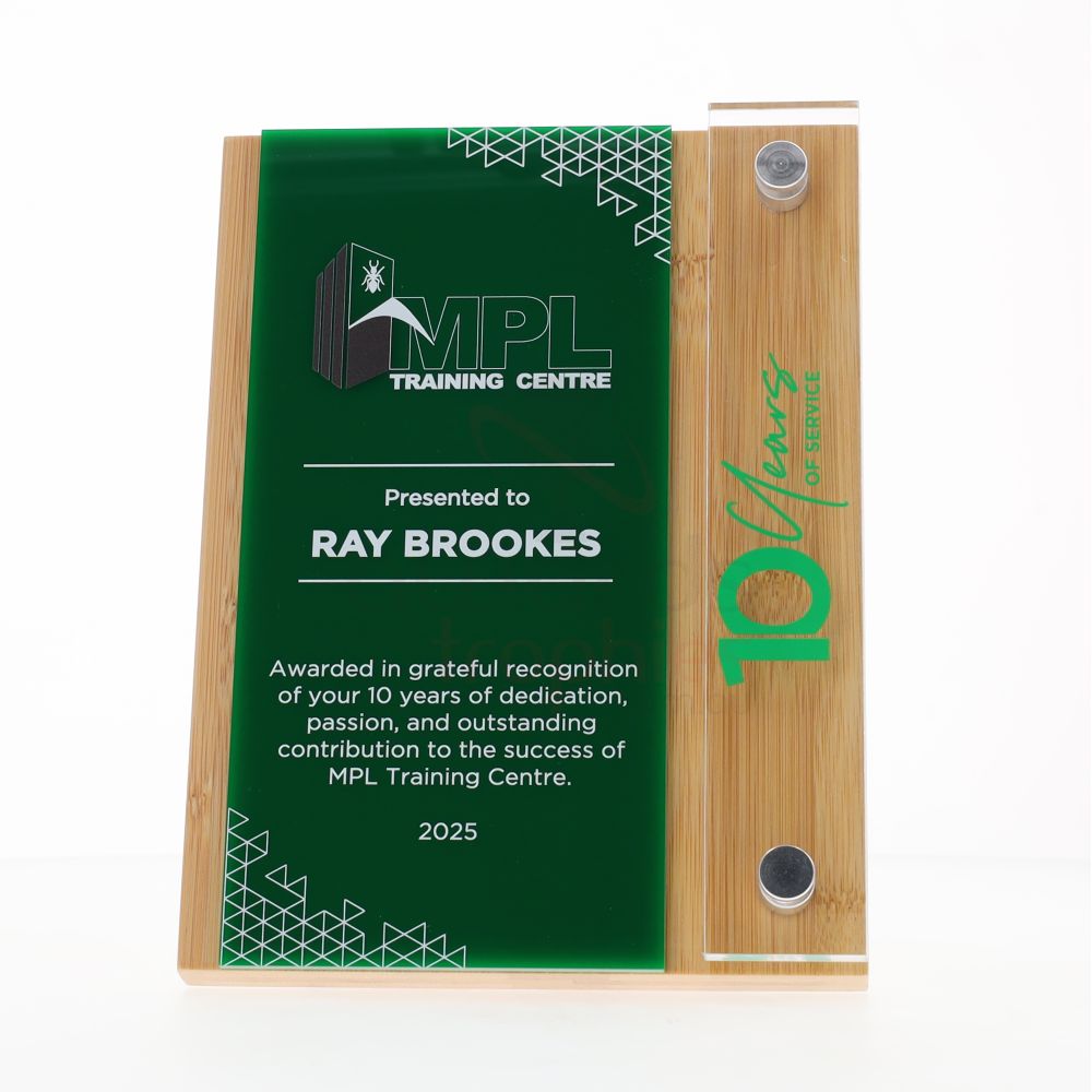 Elevate Bamboo Eco Plaque 200mm