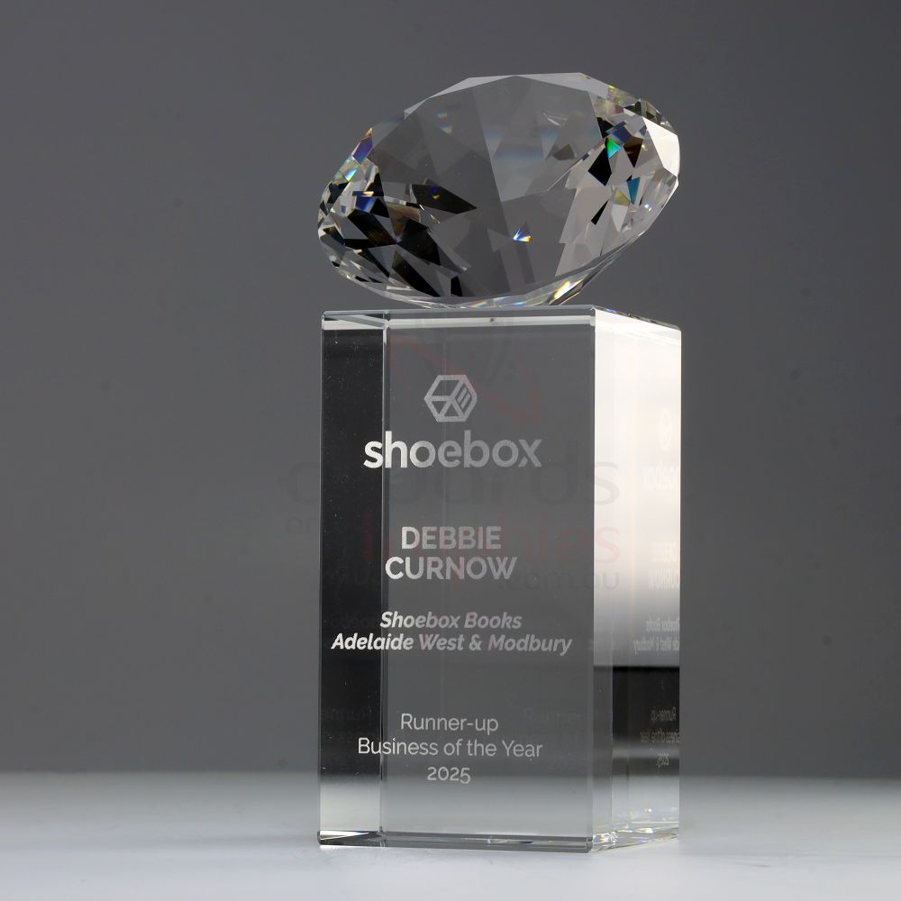 Rikaro Crystal Diamond on Clear Column 170mm