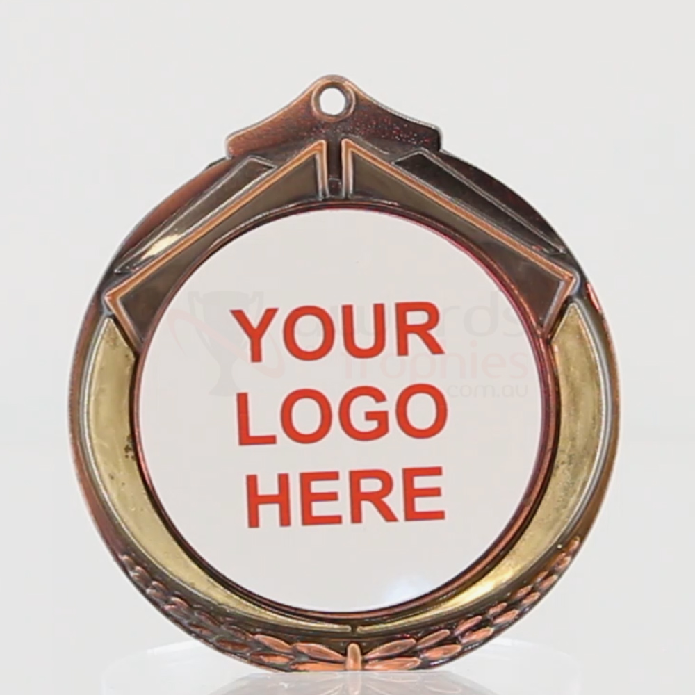 Two Tone Personalised Medal 70mm Bronze 