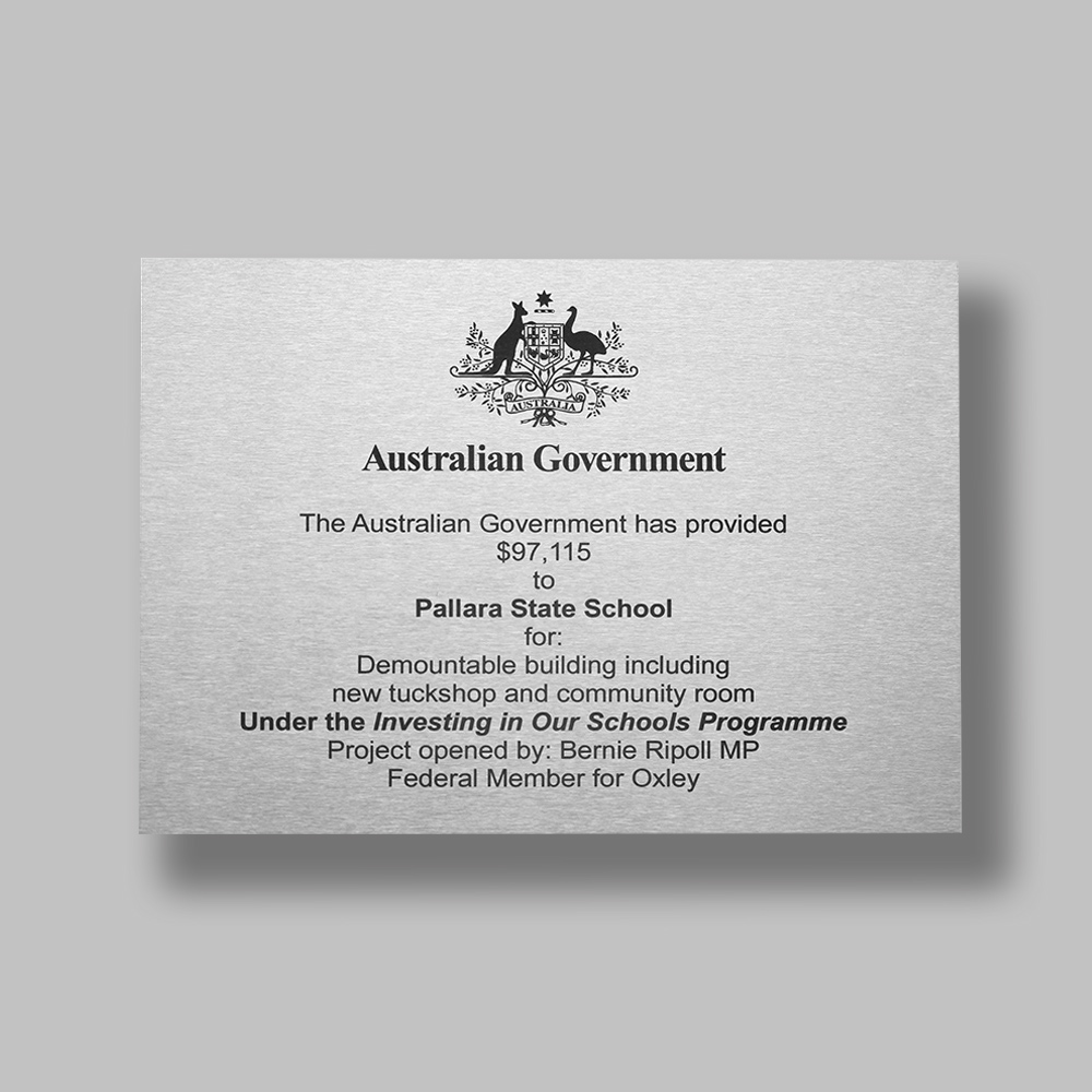 A5 Stainless Steel Plaque