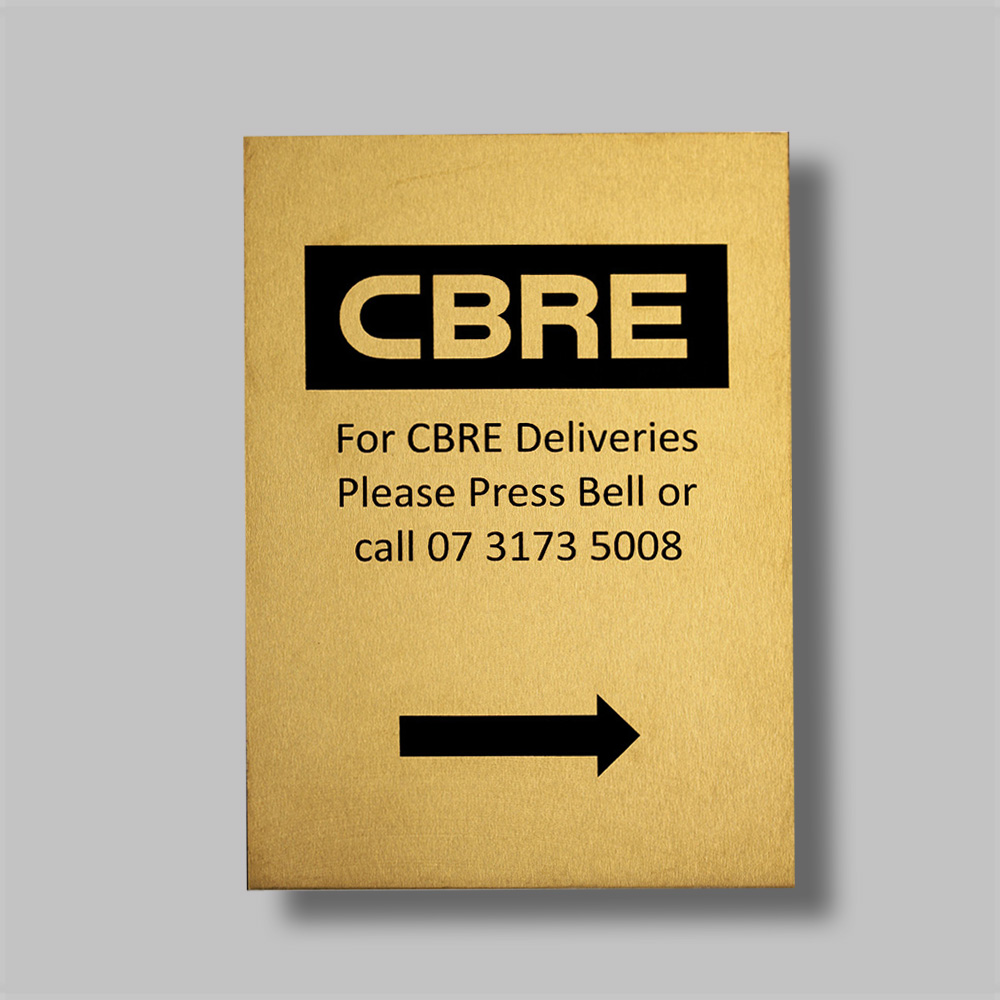 A5 Gold Stainless Steel Plaque