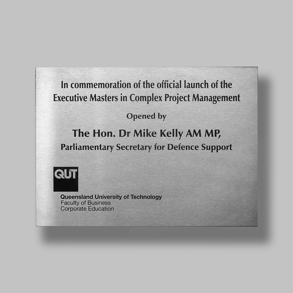 A3 Stainless Steel Plaque 