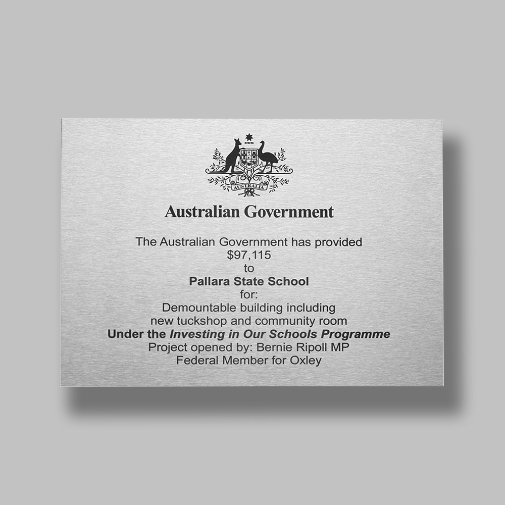 Custom Size Stainless Steel Plaque